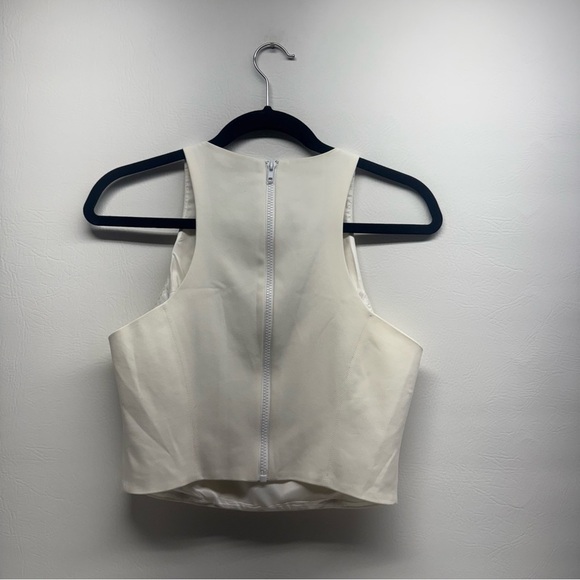 Sachin + BABI racer back crop top Elegant White Sleeveless Top S - Picture 3 of 8